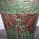 Old umbrella door art deco wooden plant motifs