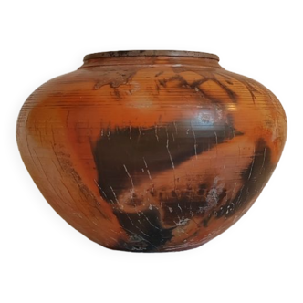 Oval ceramic vase Olivier Roy de Vallauris