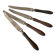 4 couteaux bois d’ébène monogramme MF