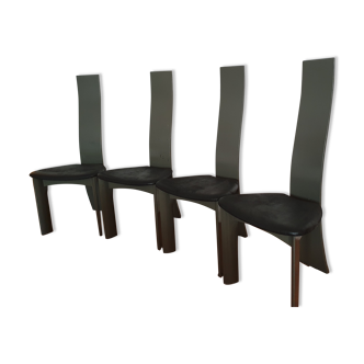 Lot de 4 chaises design années 78-89 pour Tranekaer Danemark
