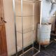 Vintage shelving unit in gold aluminum and glass