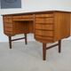 Danish Teak 7-Drawer Desk, 1960s.