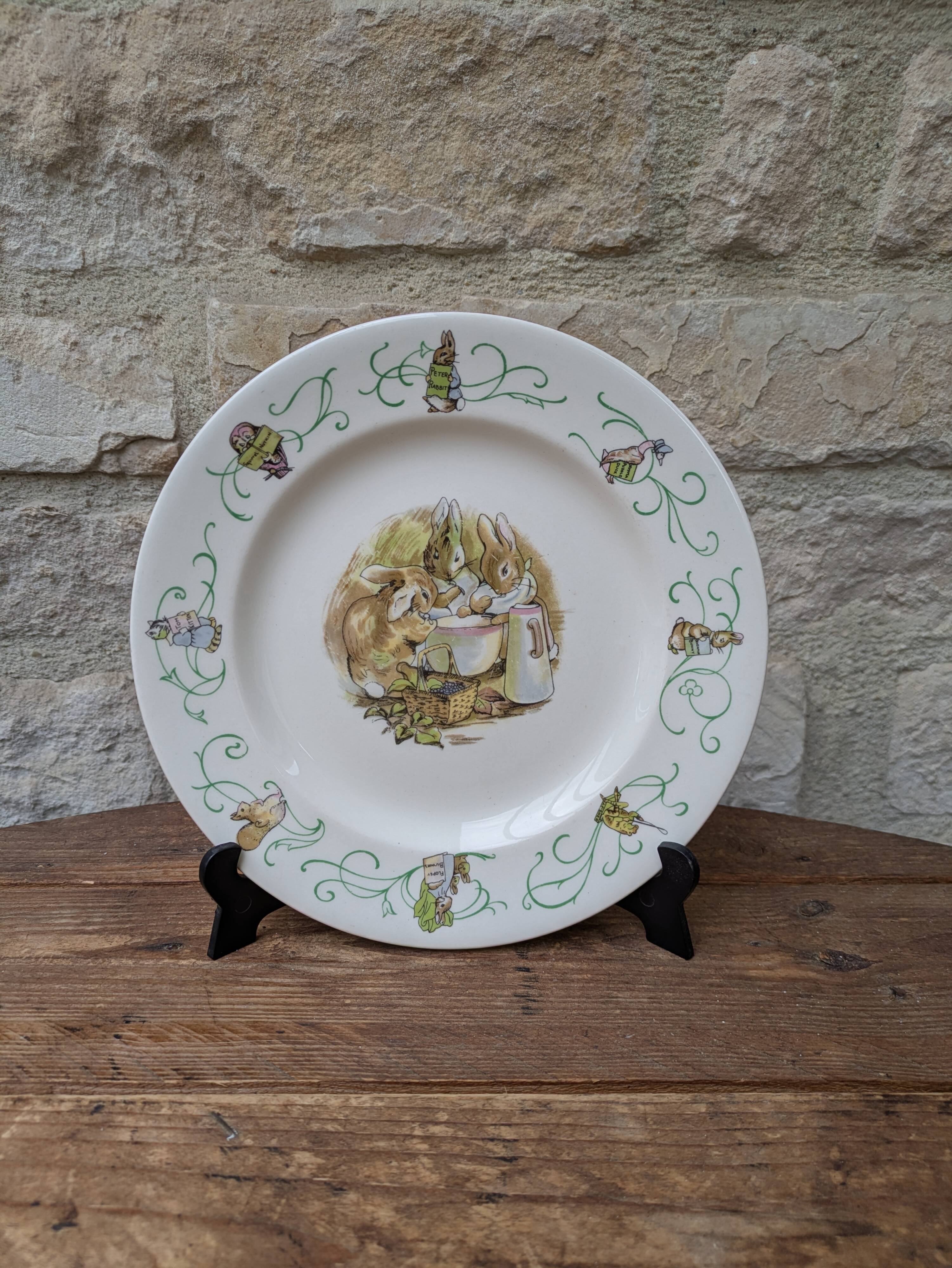 21cm plate Peter Rabbit Wedgwood Barlaston England Beatrix Potter