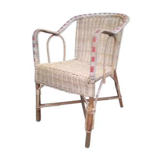 Fauteuil en osier style 1900