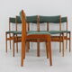 1960s Set of Six Teak Dining Chairs, Denmark