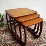 Teak nesting tables – Nathan Furniture, UK