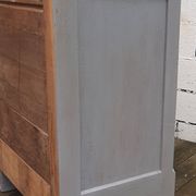 1-door sideboard in gray patinated wood