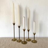 Series of brass candle holders