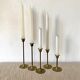 Series of brass candle holders