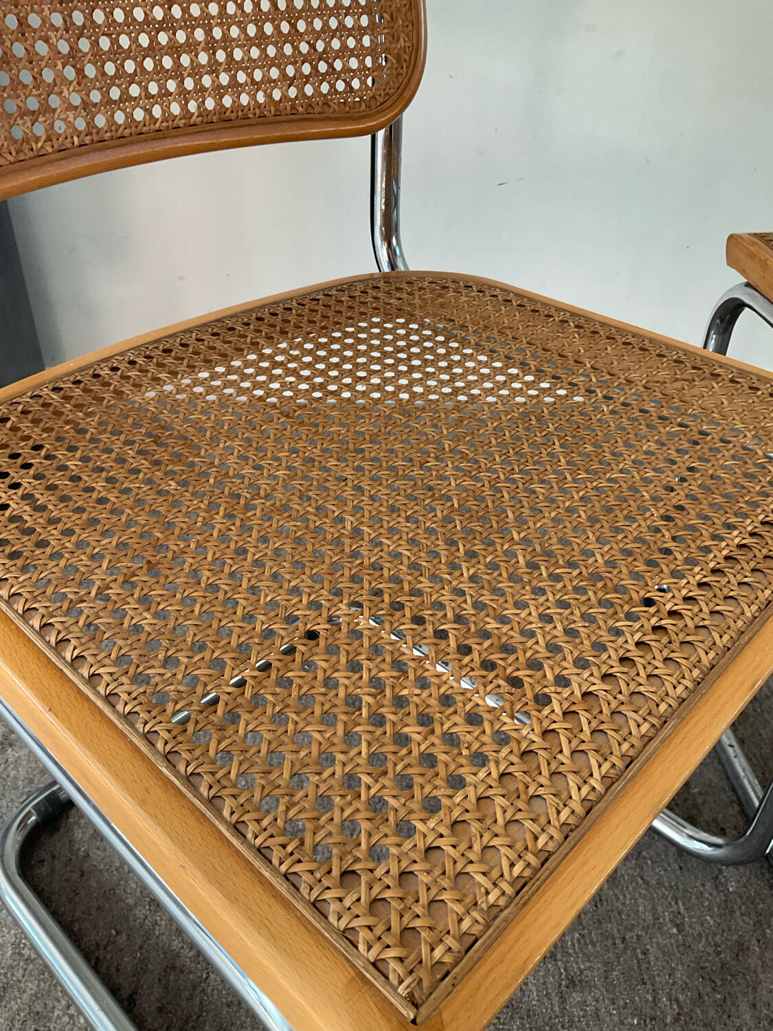 Pair of chairs Marcel Breuer Cesca B32