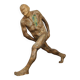 Life-size sculpture “Running Figure” by Karol Broniatowski, 1972