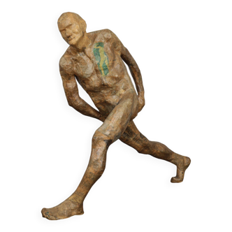 Life-size sculpture “Running Figure” by Karol Broniatowski, 1972