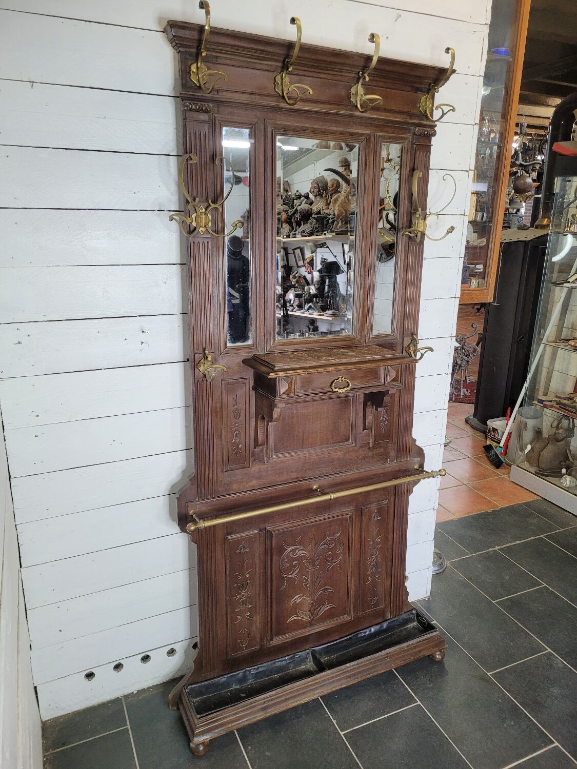 Old walnut cloakroom