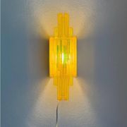 Acrylic wall lamps by Claus Bolby Cebo Industri, Denmark, 1970s, set of 2