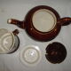 1940 brown ceramic teapot