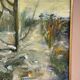 Original Oil on Canvas – “Path Between” – Signed – Vintage & Framed – 57 × 49 Cm (22.4" × 19.3")