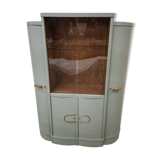 Vintage glass-fronted cabinet, bookshelf.