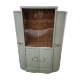 Vintage glass-fronted cabinet, bookshelf.