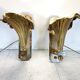 Pair of Bronze flower wall lamps, 1970s