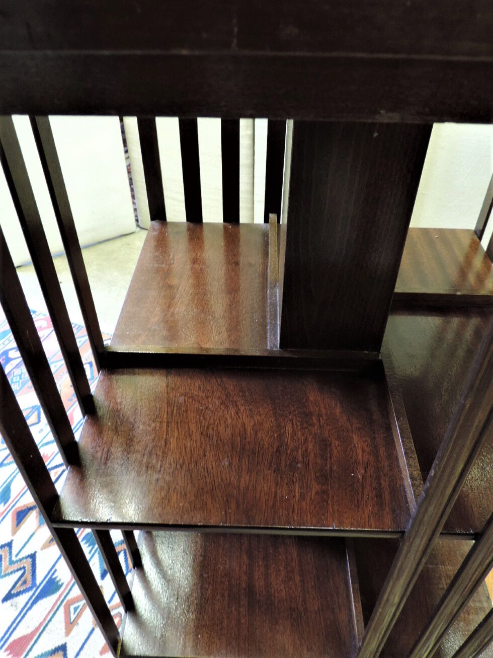 Mahogany revolving bookcase