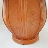 Vintage 1970s Rattan Marquetry Dining Table