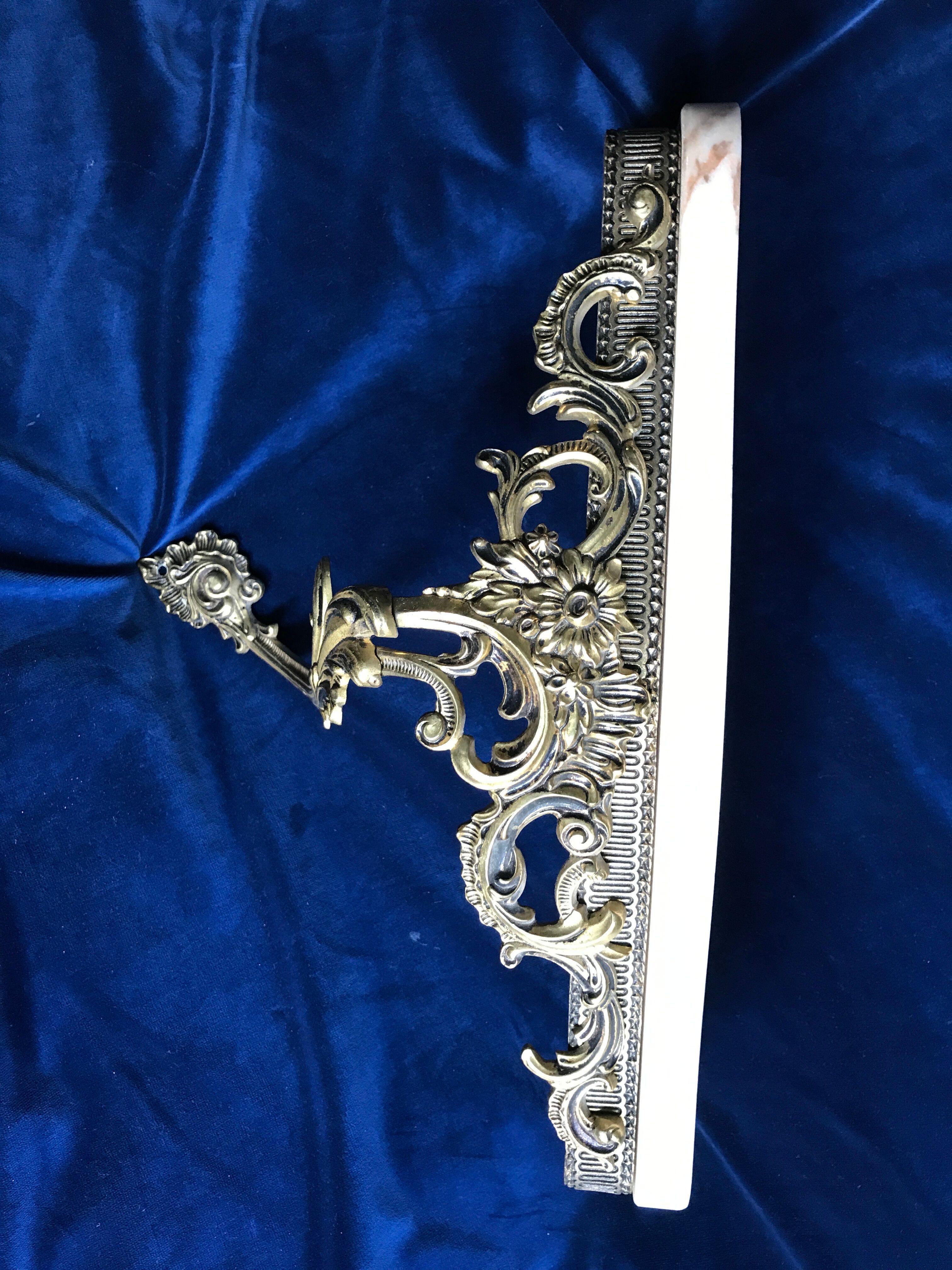 Console style Lois XV in bronze and marble