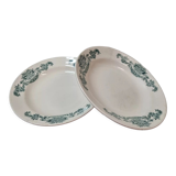 Soup plates in earthenware Lutèce Longchamp 19th century