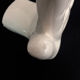 Pair of vintage handends in white ceramic to be used to comfort. Year 80