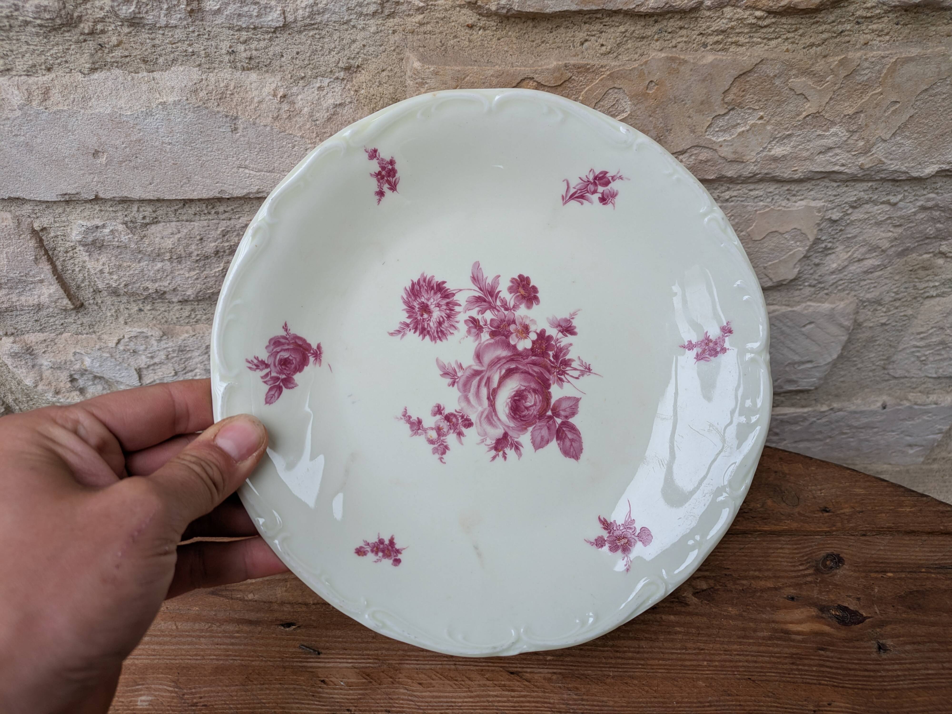 Deep plate in Sologne porcelain Larchevèque extra hard enamel