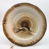 6 asparagus/artichokes plates in stoneware "Longchamp"