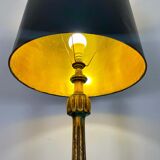 French floor lamp in fluted and gilded wood, Louis XVI style, twentieth century