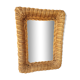 Mirror, braided rattan frame, 1960