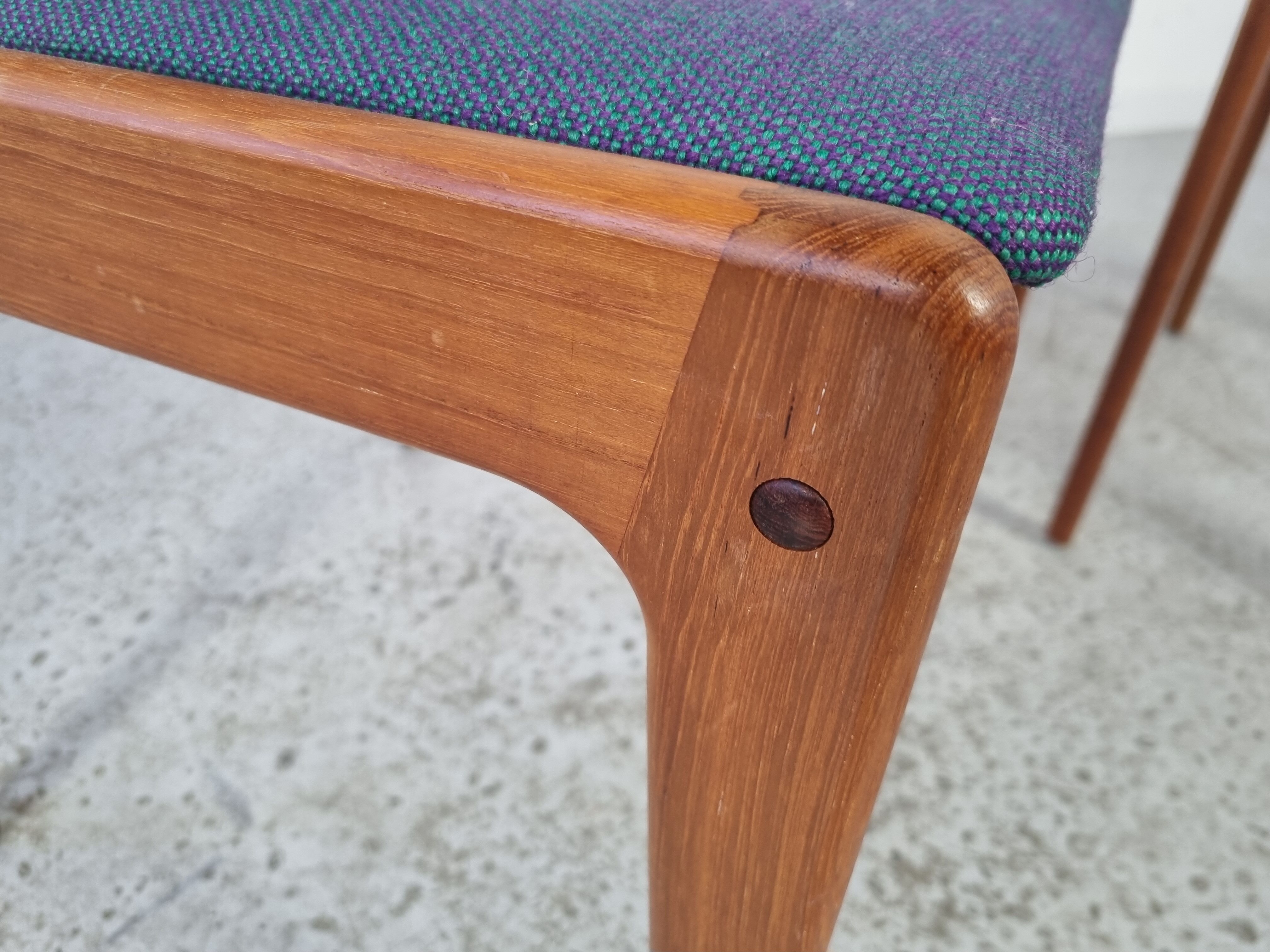 Pair of Scandinavian teak chairs by Johannes Andersen for Uldum, 60s