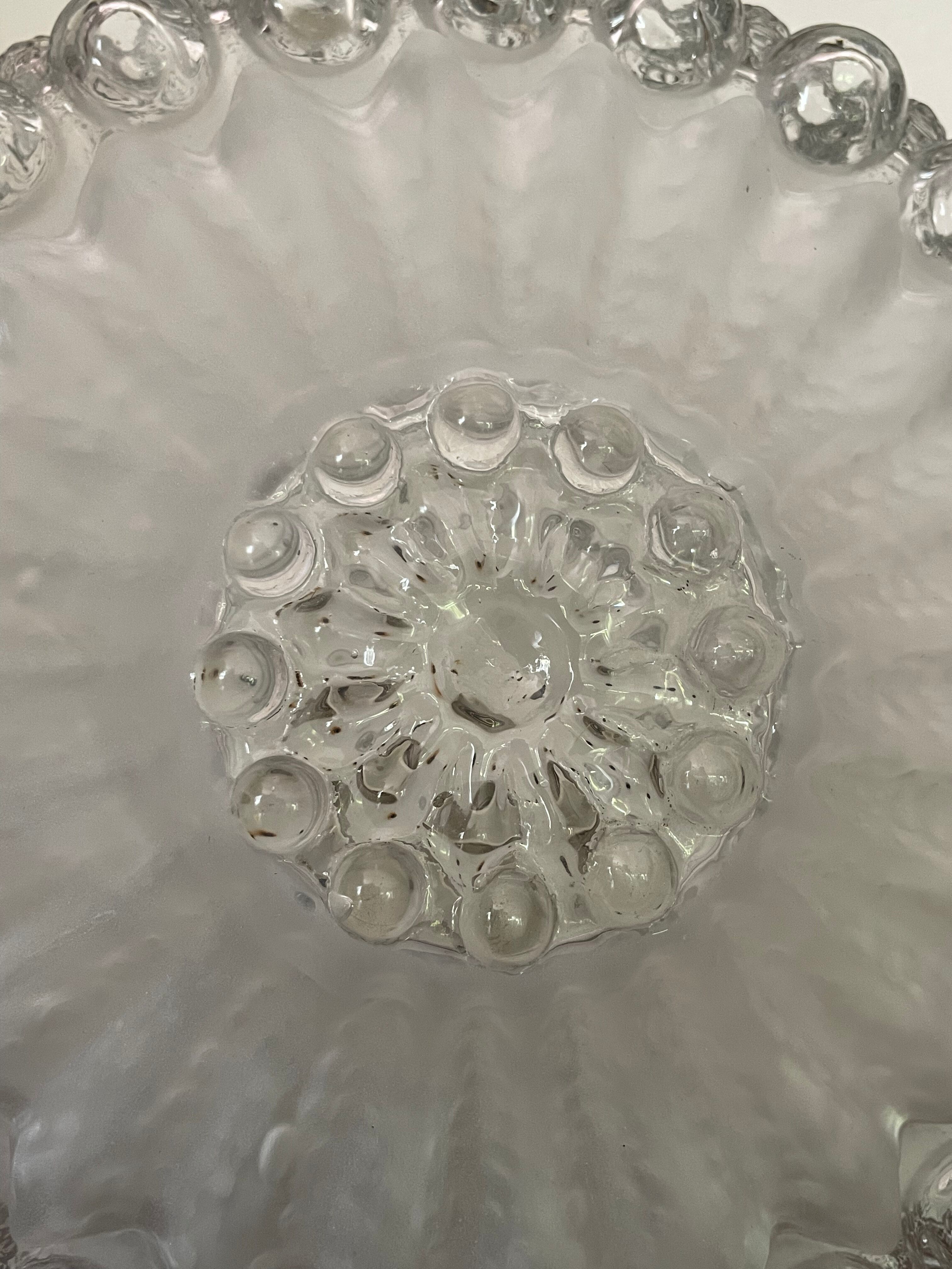 Ceiling lamp applied in molded glass 25cm