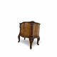 serpentine nightstands in walnut Art Deco