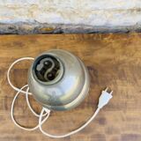 Table lamp chrome foot tulip 1970