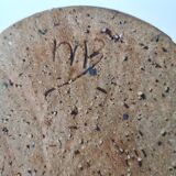 Vintage vase in pyrity sandstone, signed