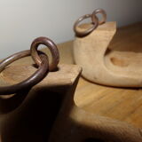 Pair of rough wood shoe trees