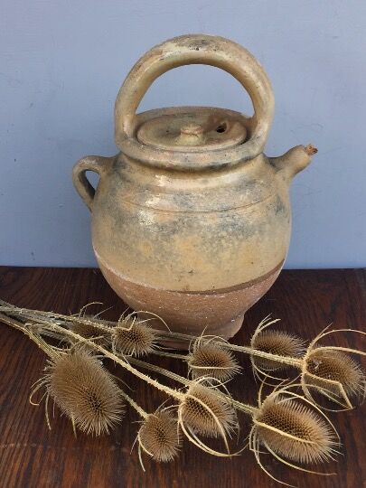 Vinaigrier terracotta partially glazed