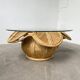 Table basse rotin « fleur » vivai del sud