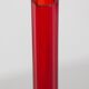 Slim vintage red glass decorative vase, mid-century, Europe, 1960s.