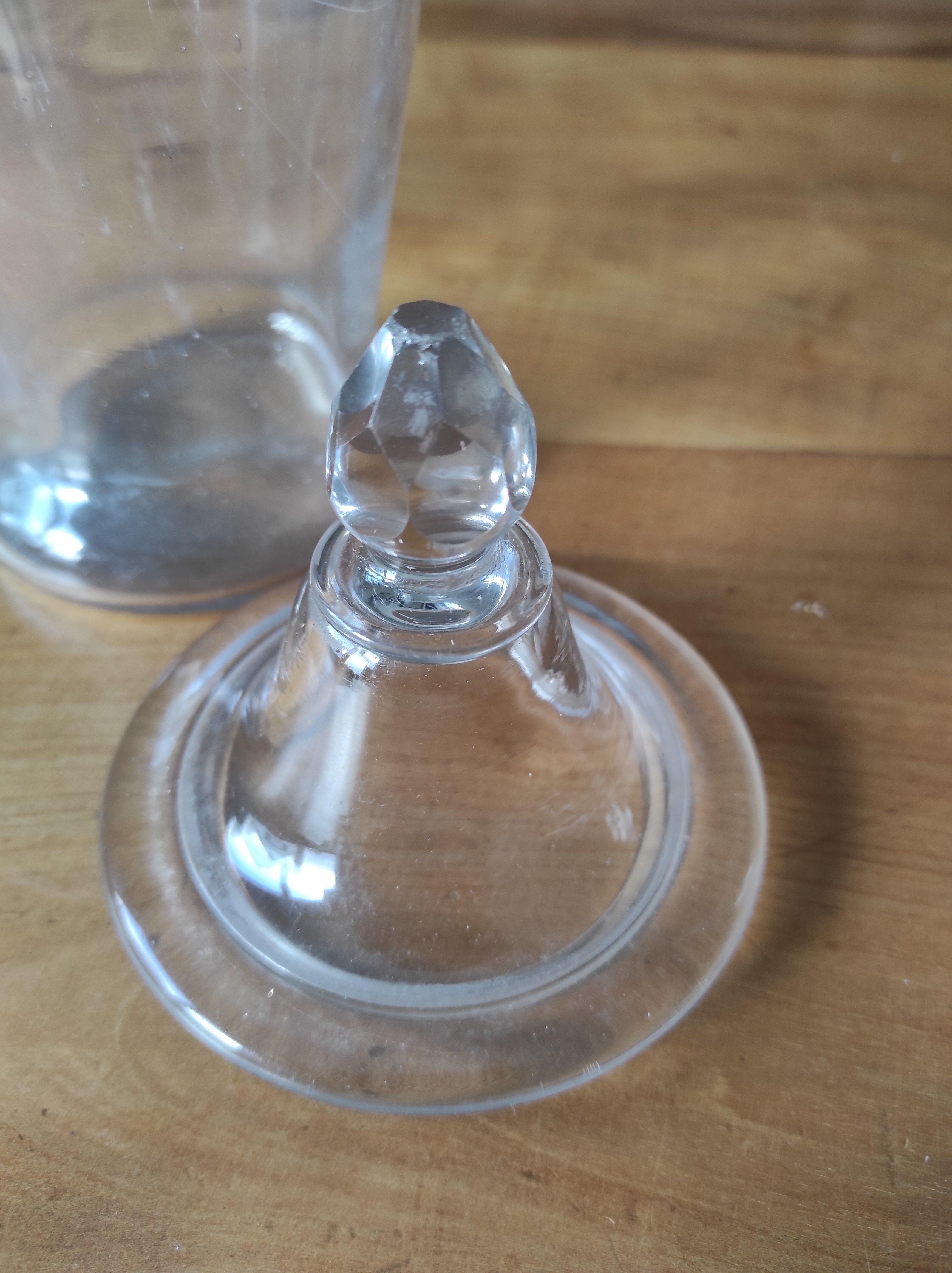 Old jar candy box with lid
