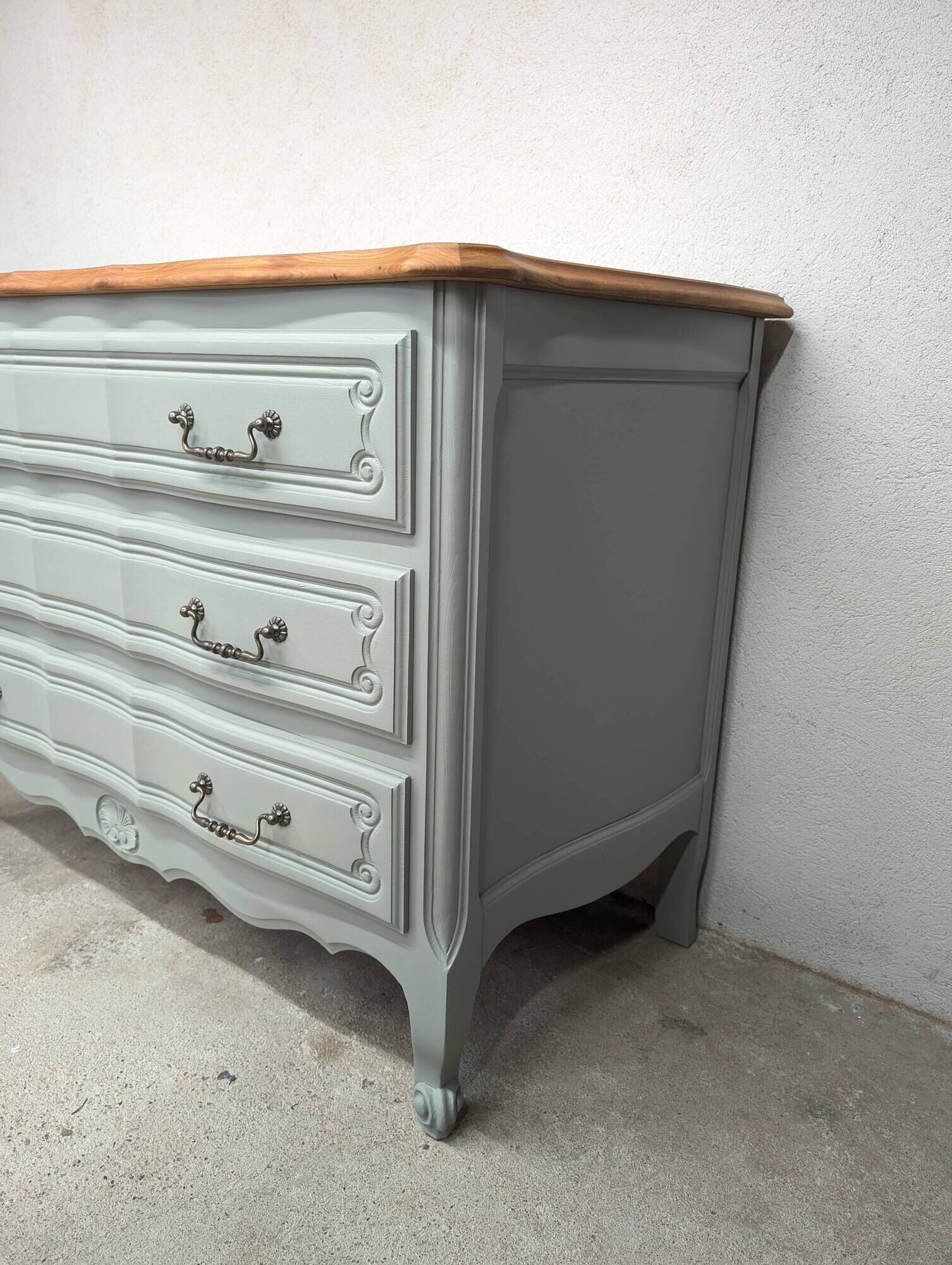 Vintage cherry wood commode refurbished