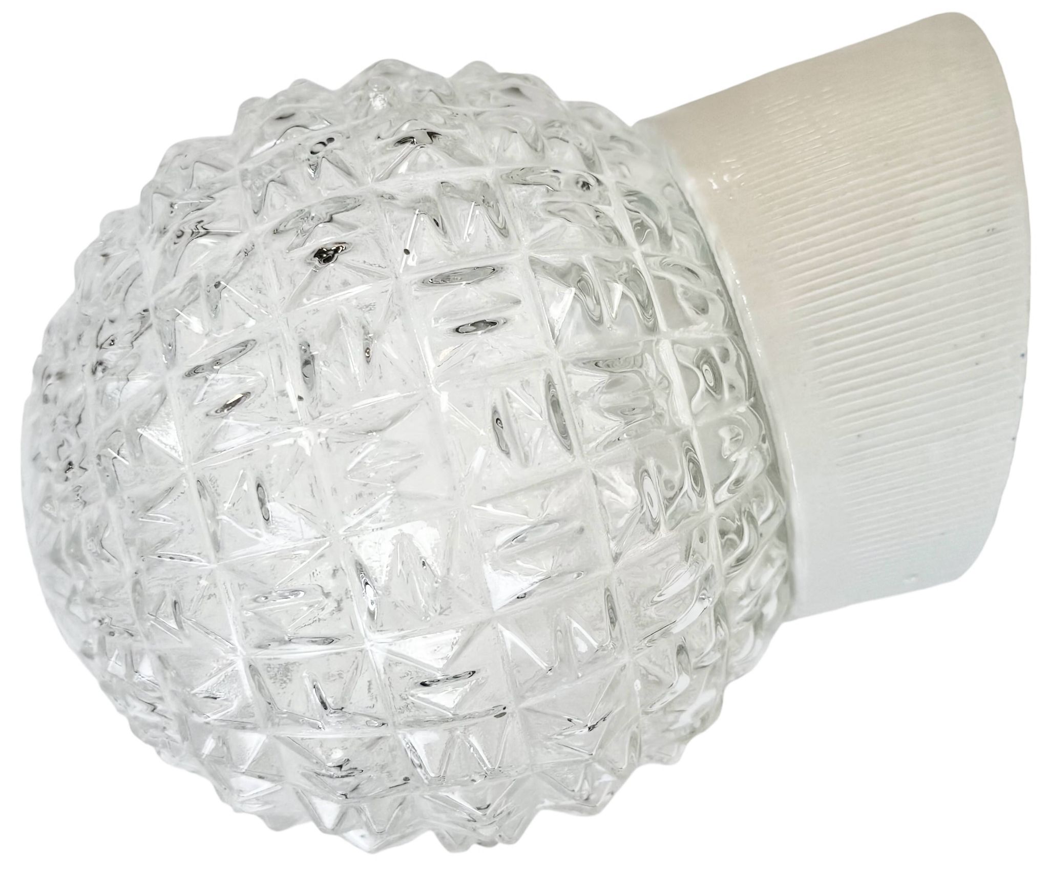 Vintage White Porcelain Wall Light, 1970s