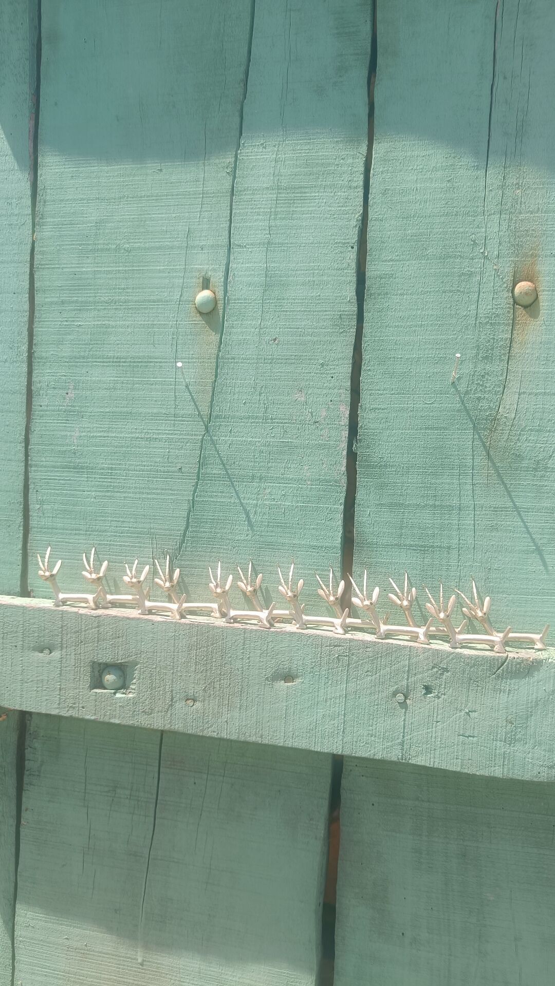 Solid brass knife holder gazelle antelope