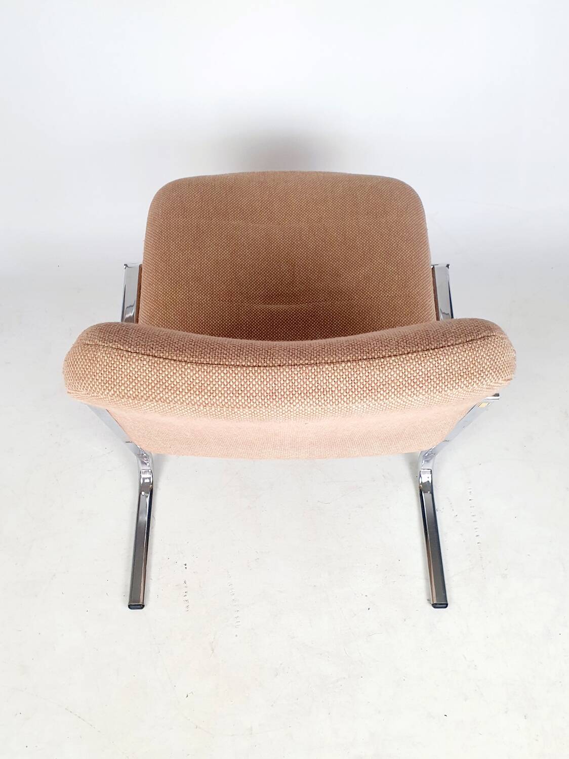 Chauffeuse vintage,  tissu et chrome