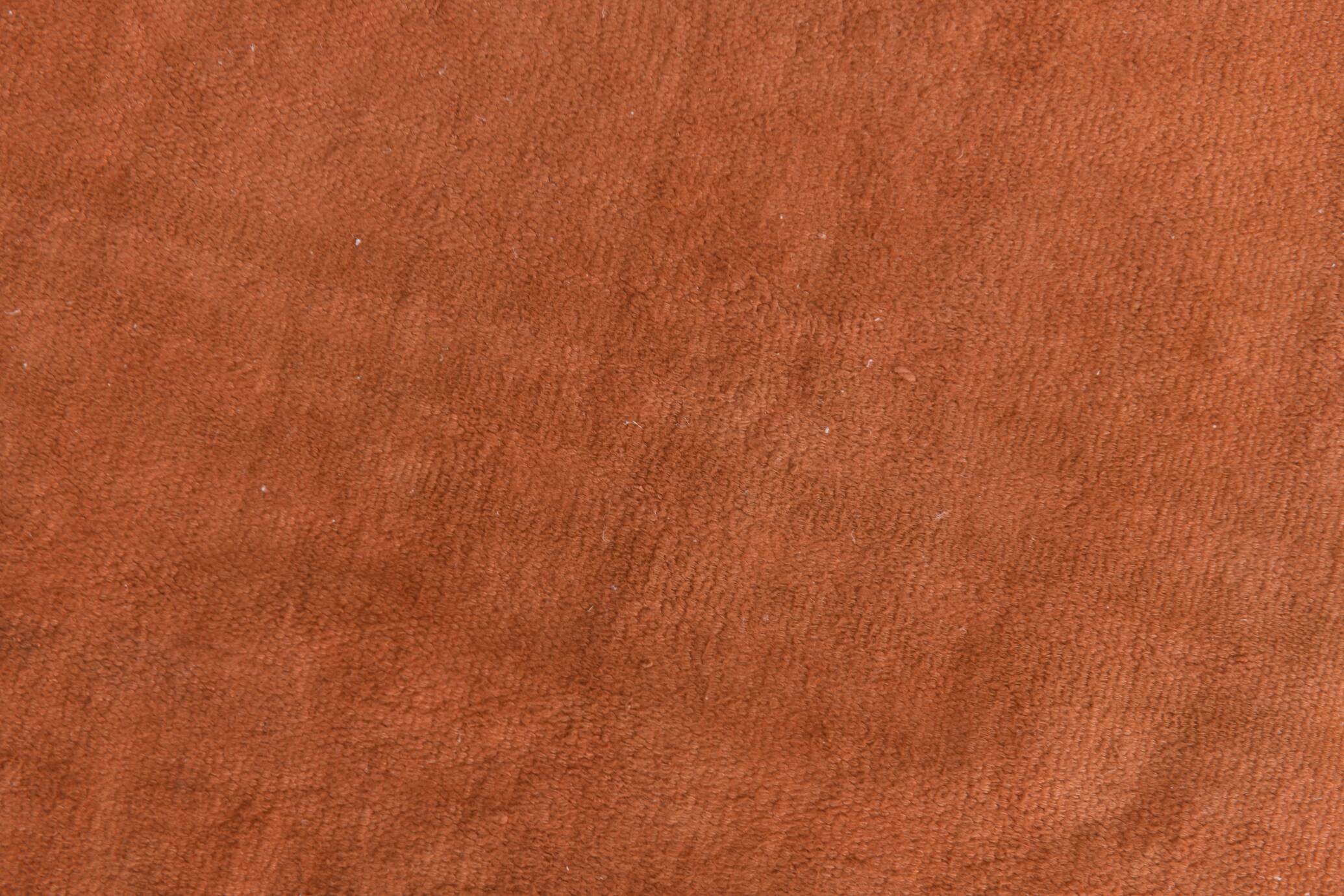 Tapis de couloir vintage orange brun terracotta, 75 x 279 cm