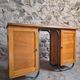 Bureau d'écriture moderniste français en hêtre et acier tubulaire, années 1930