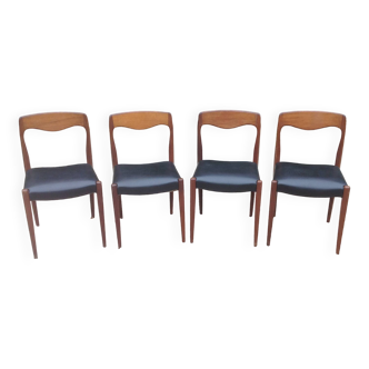 4 scandinavian teak chairs