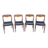 4 scandinavian teak chairs